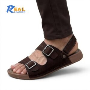 New Premium Leather Weightless Sandal 500 DARK CHOCOLATE